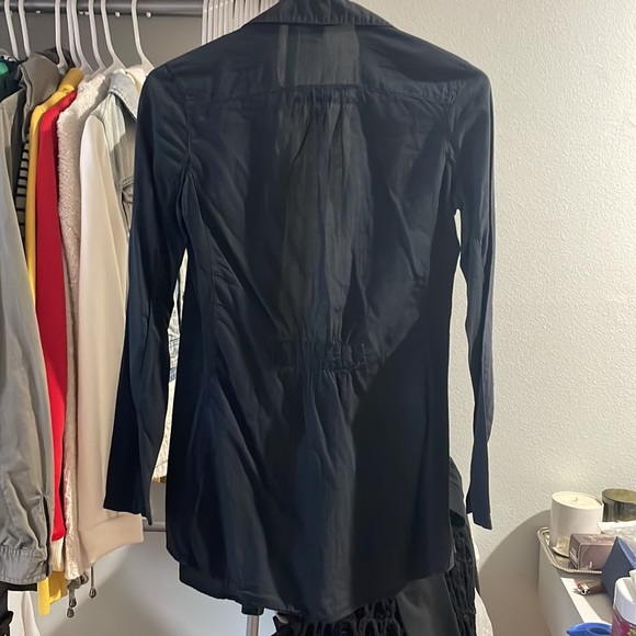 James Peres navy shirt dress size 1 - Picture 2 of 5